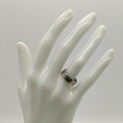 Cartier US Size 4.5 White Gold Cartier Love Ring 863484 | eBay