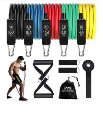 Widerstandsbänder Set 11-teilig von ProMotion, Trainingsbänder Fitnessbänder