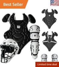 Lightweight Youth Baseball Catcher’s Gear - Helmet, Chest Protector, Leg Guards
