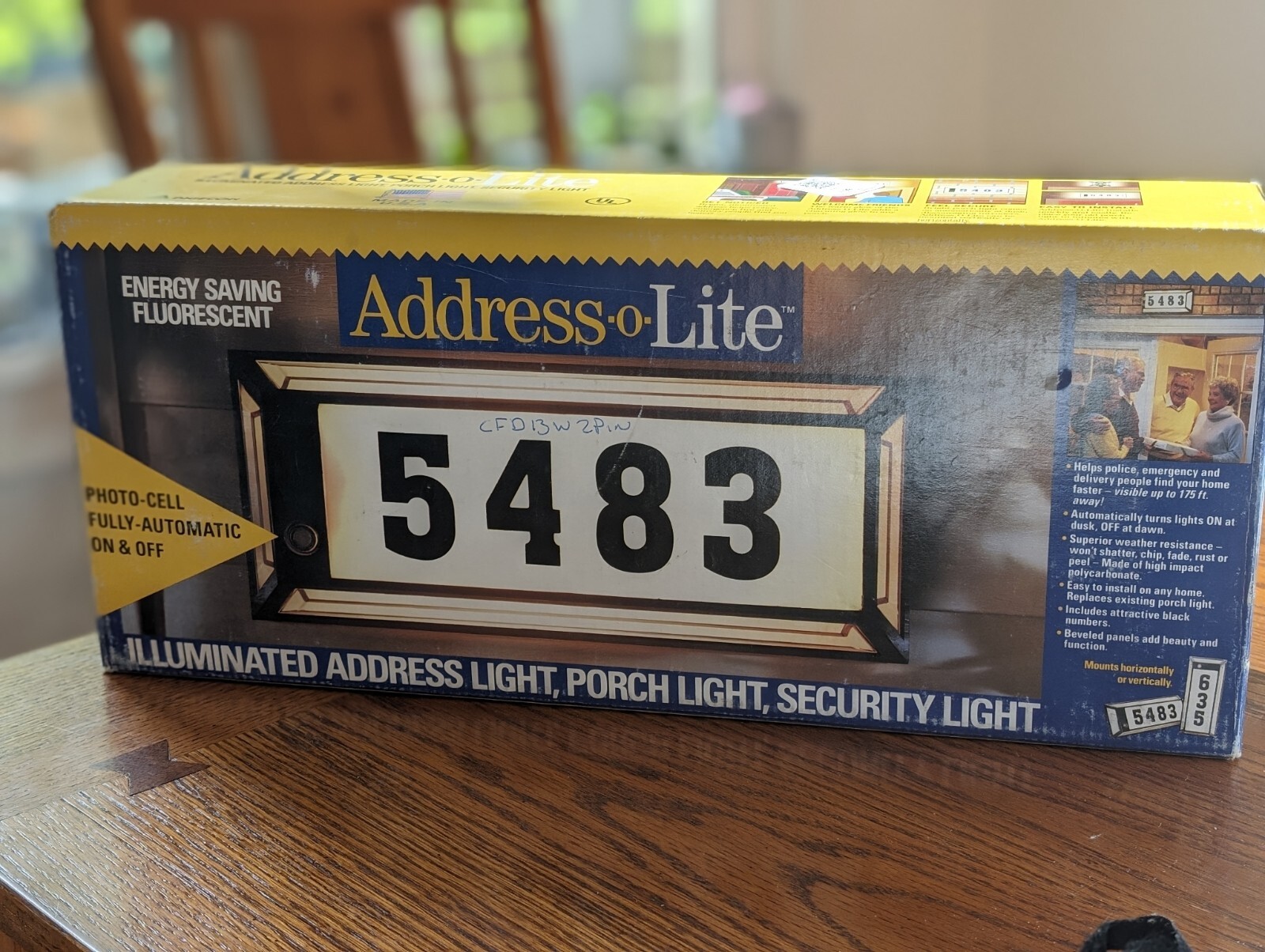 Address-O-Lite Illuminated Address, Porch & Security Light - BULB NOT ...