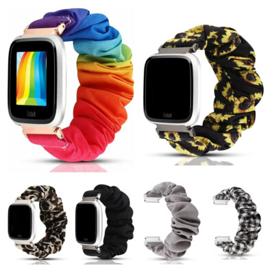 Sport Soft Scrunchie Fashion Loop Band Strap For Fitbit Versa