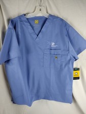 Origins Wonderwink Unisex Blue V-Neck Scrub Top Large Eye Specialists Of Indiana
