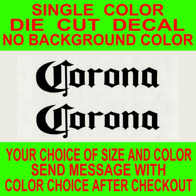 2x-Corona Beer Die Cut Vinyl Decal Car Truck Window Laptop Cooler Sticker | eBay