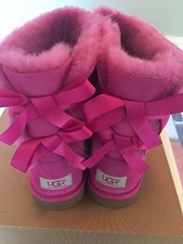 NIB UGG Australia Kid's Bailey Bow Boots Raspberry Pink Size 5