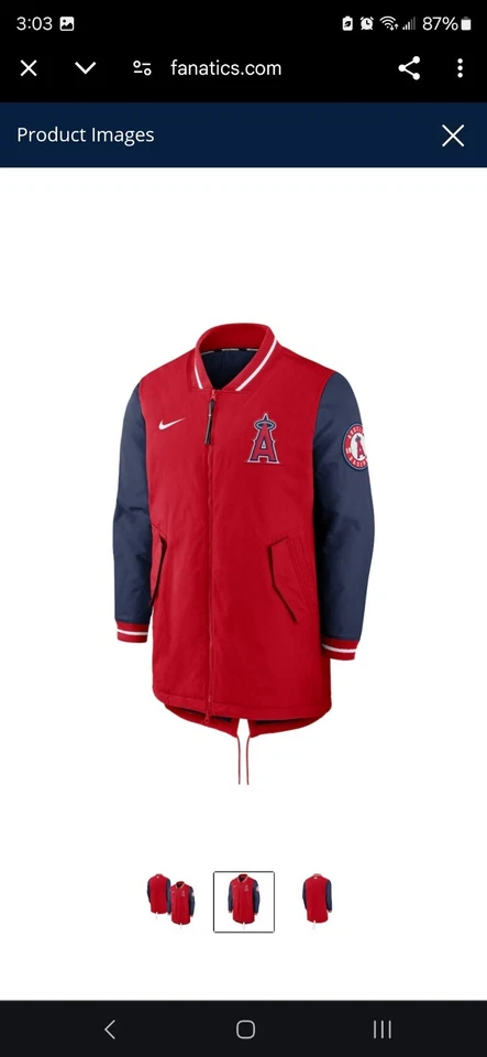 Los Angeles Angels Nike 22 Authentic Collection Mens Dugout Jacket 🔥  - Image 2 of 4