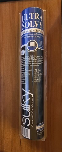 Sulky Solvy Water Soluble Stabilizer 7.8”X9 Yds Med Wt or 12"X8Yds Heavy Wt NEW - Picture 2 of 2