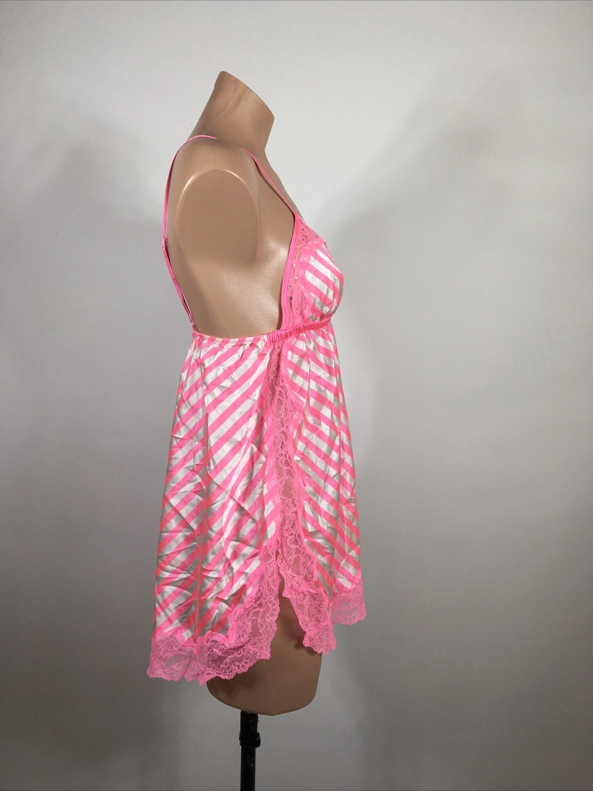 UNDERCOVER Vintage Y2K Victorias Secret rosa caldo vestito camicia bambola Barbiecore