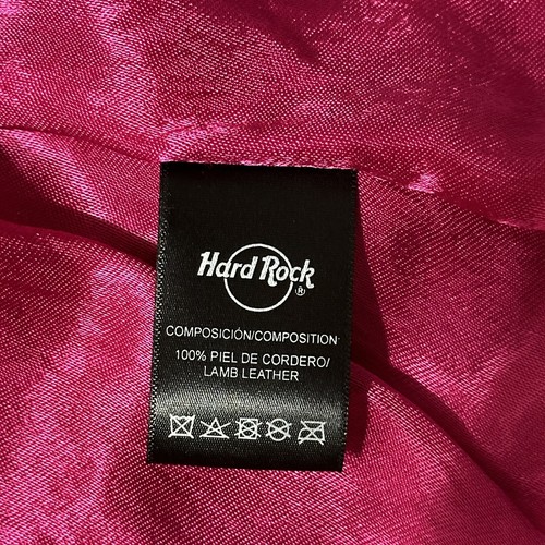 Hard Rock Cafe Lamb Leather Motorcycle Jacket Women's Size Small Black Laura Be - Afbeelding 12 van 14