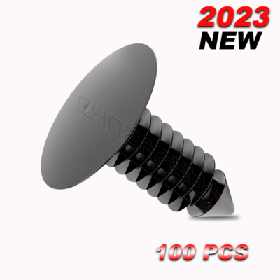 100 Auto Fastener Fit 1/4'' Hole X-Mas Tree Push Type Clip Bumper Fender Retainer