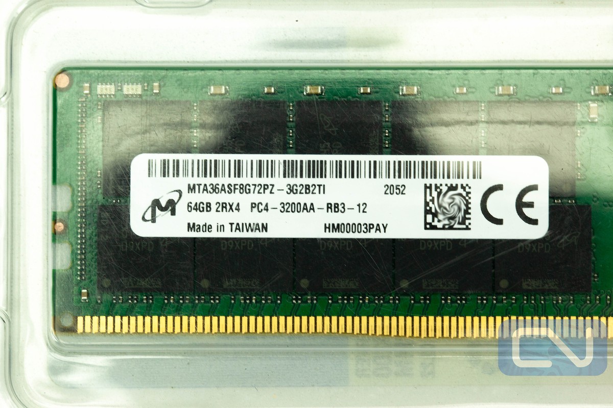 Micron 64GB (1x64GB) PC4-25600 (DDR4-3200) RDIMM Memory