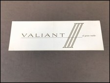 1965 Chrysler Valiant III Argentina Vintage Sales Brochure Catalog Plymouth