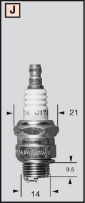 Kerze Von Zündung Champion Tri-Sport W/B & S Engs. RJ19LM