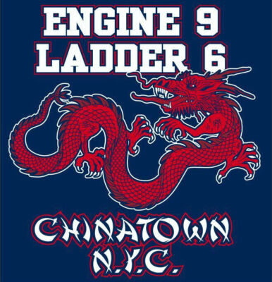エルテ 『ニューヨーク、ニューヨーク』ファイン チャイナ 1990年 署名入 New York City Chinatown Engine 9 Ladder 6 - Dragon Fighters NEW