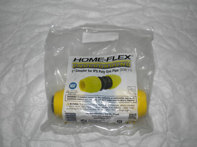 Home-Flex 18-429-010 Propane Gas Pipe Coupler Yellow IPS Poly Pipe SDR 11