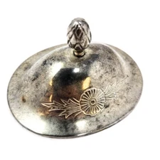 Vintage, Antique, Patterned Oval Shaped Mini Tray Lid, 3 x 4 in