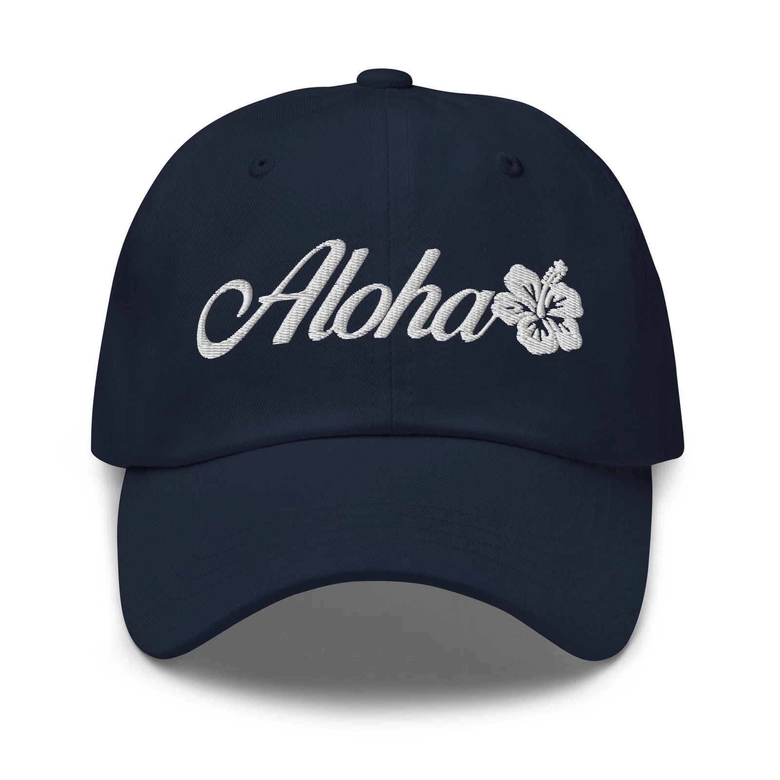 Aloha Dad Hat with Hibiscus Embroidery