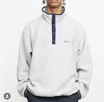 Ｍサイズ　jjjjound camper polar fleece Jjjjound Camper Polar Fleece Olive/Brown Snap Closure Size Small