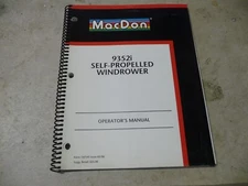 Macdon 9352i Self-Propelled WINDROWER OPERATORS MANUAL