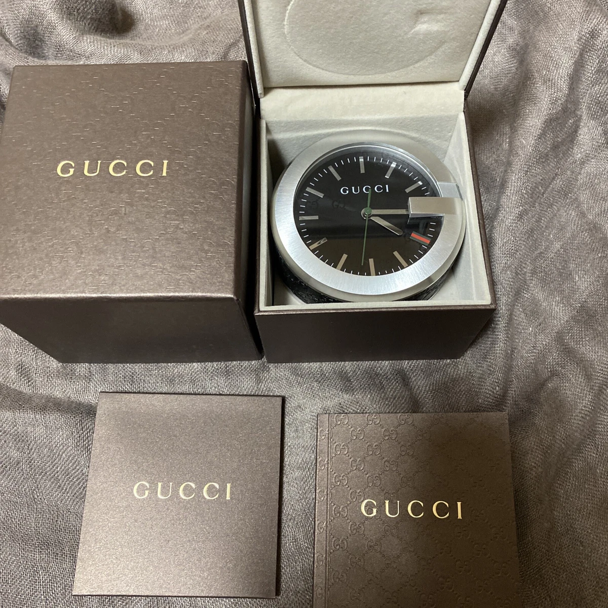 Very Rare GUCCI desk table Clock Black