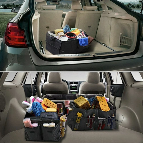 Car Boot Organiser Partition Collapsible Storage Box Trunk Bag Tool Multipurpose - Picture 11 of 11