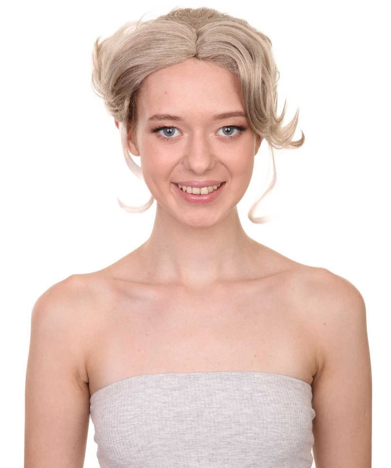 Women Short HPO Fancy Updo Bun Doctor of Wildlife in the Amazon  Forest Wig, - Image 2 of 4
