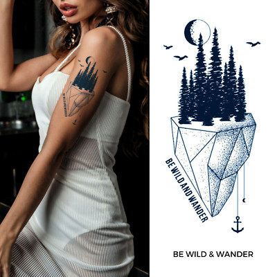 Nature Tattoo 2 Week Vegan Tattoo: Waterproof, Last  2 Weeks, Semi Permanent