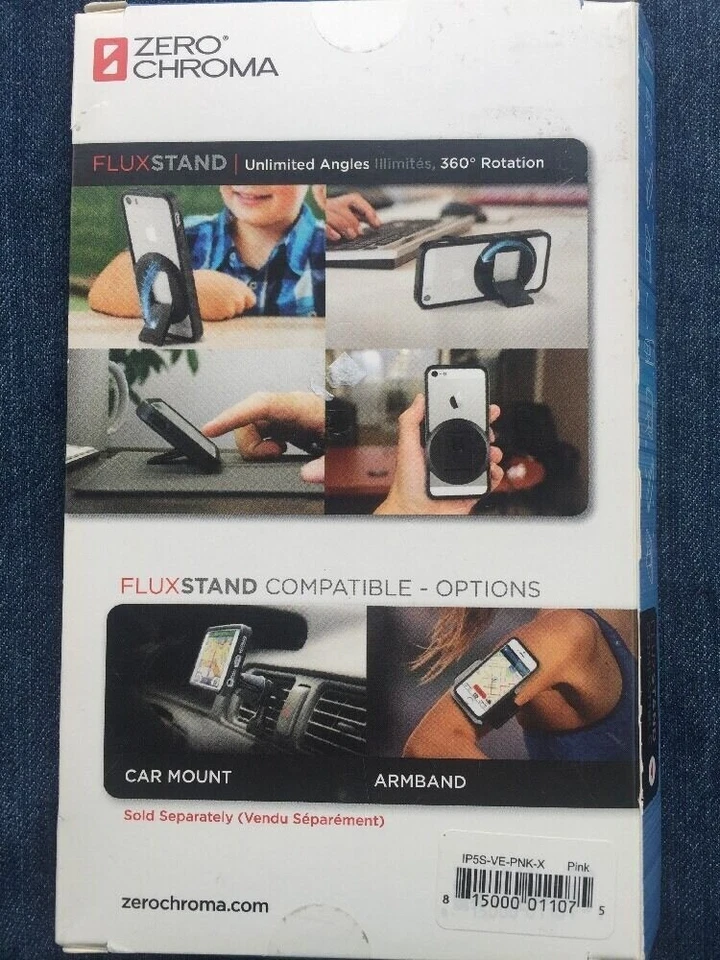 Funda Zero Chroma Flux Stand Rosa iPhone 5 5s Transparente 360 Soporte Rosa Caliente VarioEdge Foto 3 de 4