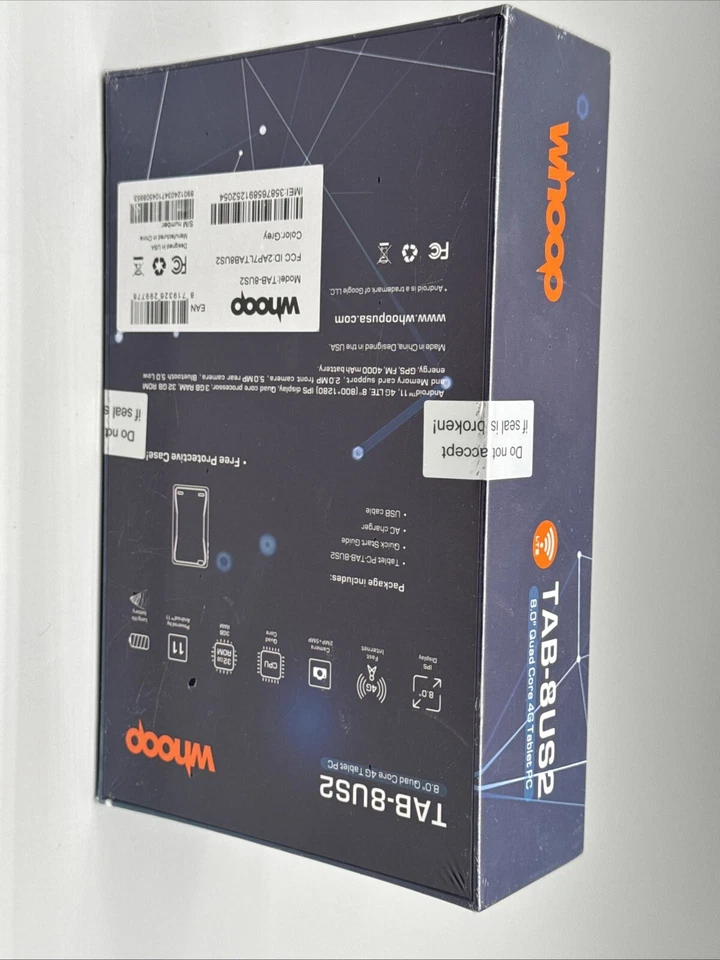 WHOOP TAB-8US2, 8" Quad Core, 4G, Tablet PC - Image 4 of 4