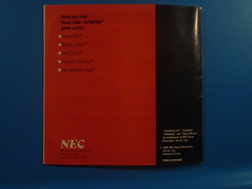 China Warrior (TurboGrafx 16, Turbografx) Authentic Game Manual Book - Bild 3 von 3