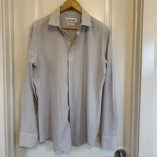 Mizzen+Main Shirt Mens Large Leeward Button Up Trim Fit Checkered preppy office