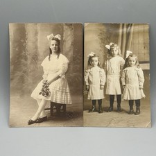 Antique Photos: Early 1900s Girls Having their Picture Made Girl with spats