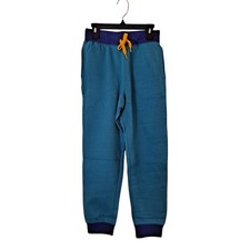NWT Lands' End Iron Knee Jogger Sweatpants Spade Blue Colorblock Kids Size Large