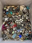 16LB Vintage - Now Costume Junk Jewelry LOT Rhinestone Wear Repair Craft Harvest