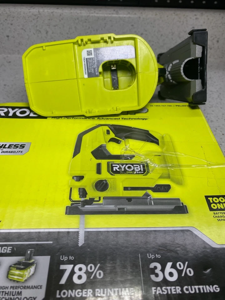 ((SOLO PIEZAS)) Herramienta de sierra caladora inalámbrica sin escobillas Ryobi PBLJS01B ONE+ HP 18V solamente Foto 4 de 4