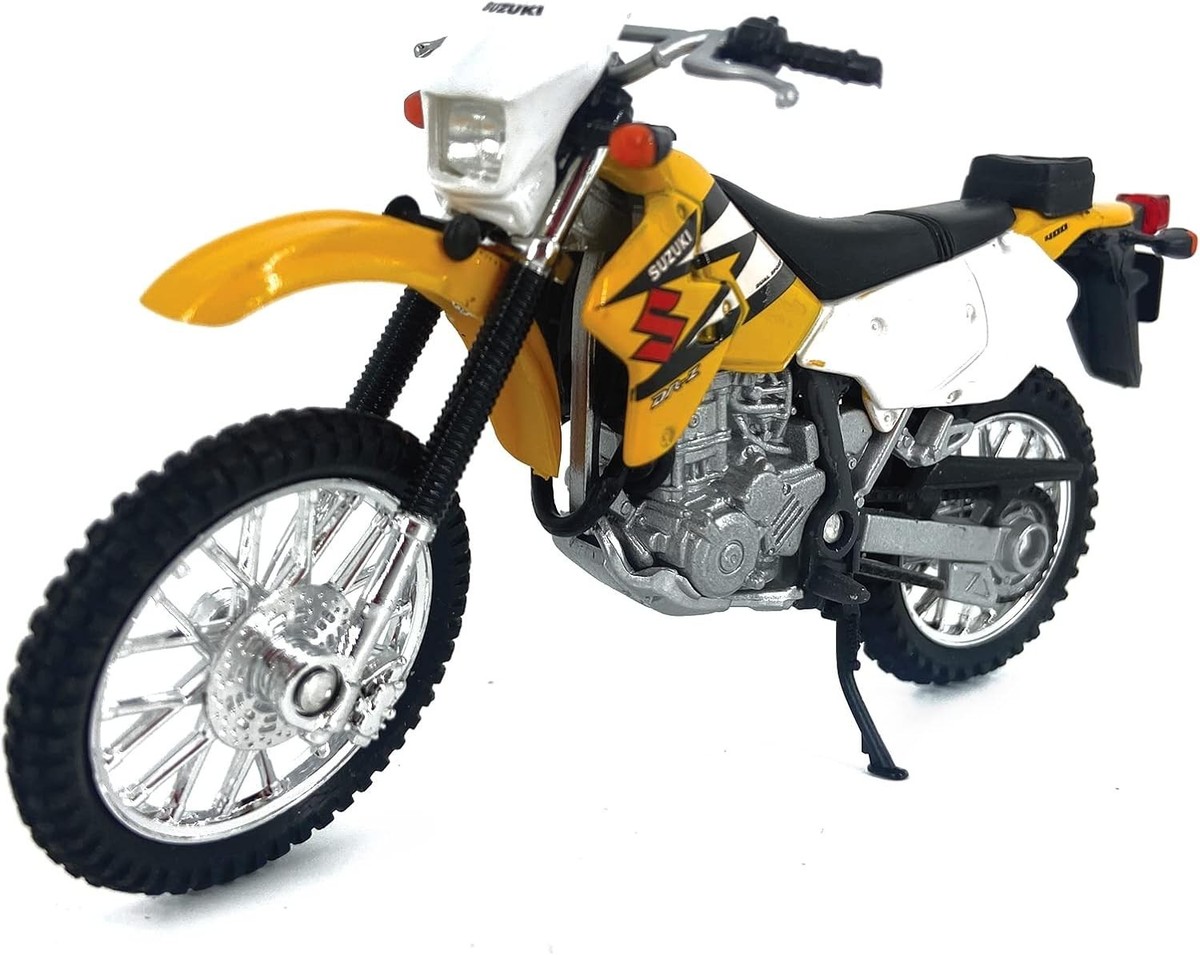 Yellow Suzuki DR-Z400S Diecast Motorcycle - 1:18 Scale Collectible