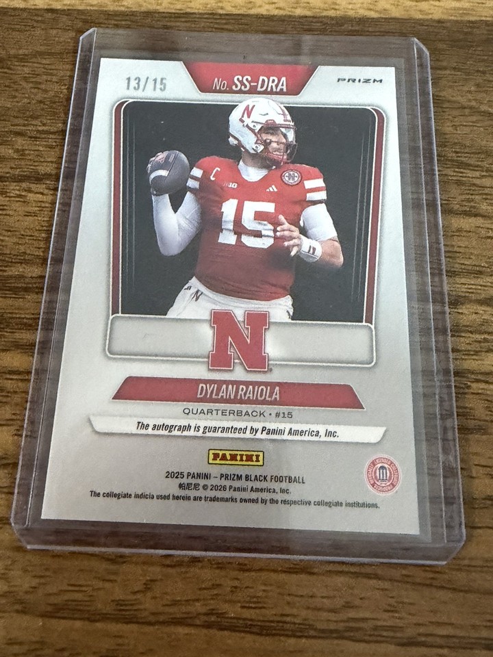 2025 Prizm Black Sensational signatures Dylan Raiola ROOKIE AUTO /15 ...