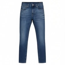 NUDIE JEANS High Kai Men's Jeans W28/L32 Navy Falls Organic Zip Fly Blue Wash *