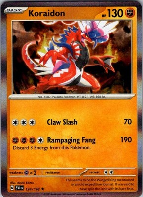 Koraidon Holo Rare SV01: Scarlet & Violet Base Set 124/198 MP
