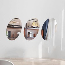 3 Pack Adhesive Acrylic Mirror,7.8 x 11.8 Inch Non Glass Mirror Tiles,Plastic...