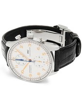 IWC Portugieser Chronograph IW371445 40mm Silver Dial Stainless Box Card #T153 2