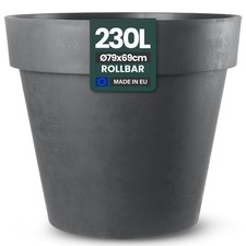 Kreher XXL Pflanzkübel | Pflanztopf | D 79 x H 70 | Mit Rollen