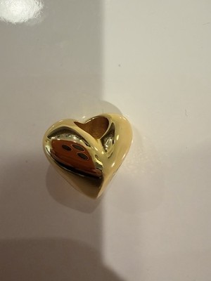 Loewe Heart Dice Charm Gold Color