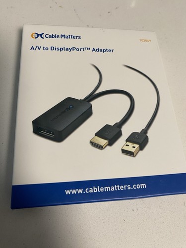 Cable Matters A/V To Display Port Adapter 103069 *NEW* - Photo 6/8