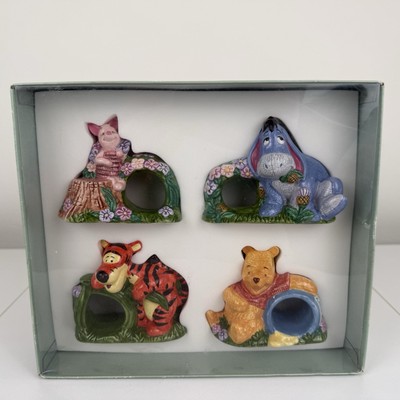 Winnie Puuh Eeyore Tigger Ferkel 4er Set Serviettenringe - Disney Store Neu