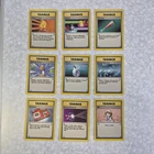 9 Vintage Pokemon Card Lot - Base Set Trainer 1999 WoTC TCG B2