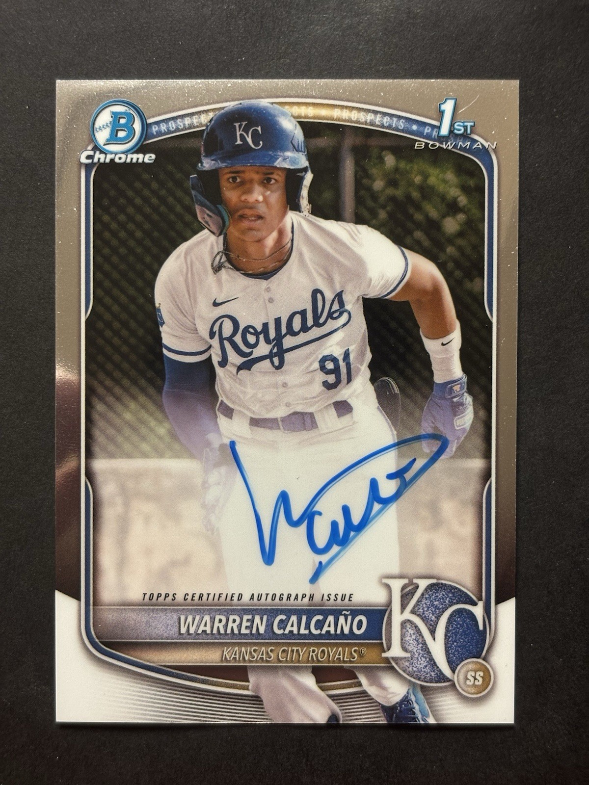 Warren Calcano 2025 Bowman Chrome 1st Prospect Autograph #CPA-WC