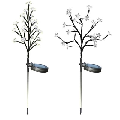 Solar Garden Lights - Elegant Outdoor Decor For Pathways & Patios (2-Pack)