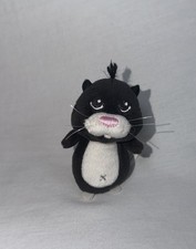 2010 Cepia Zhu Zhu Pets Micro Winkie Plush Black White Hamster Mini 3 1/2