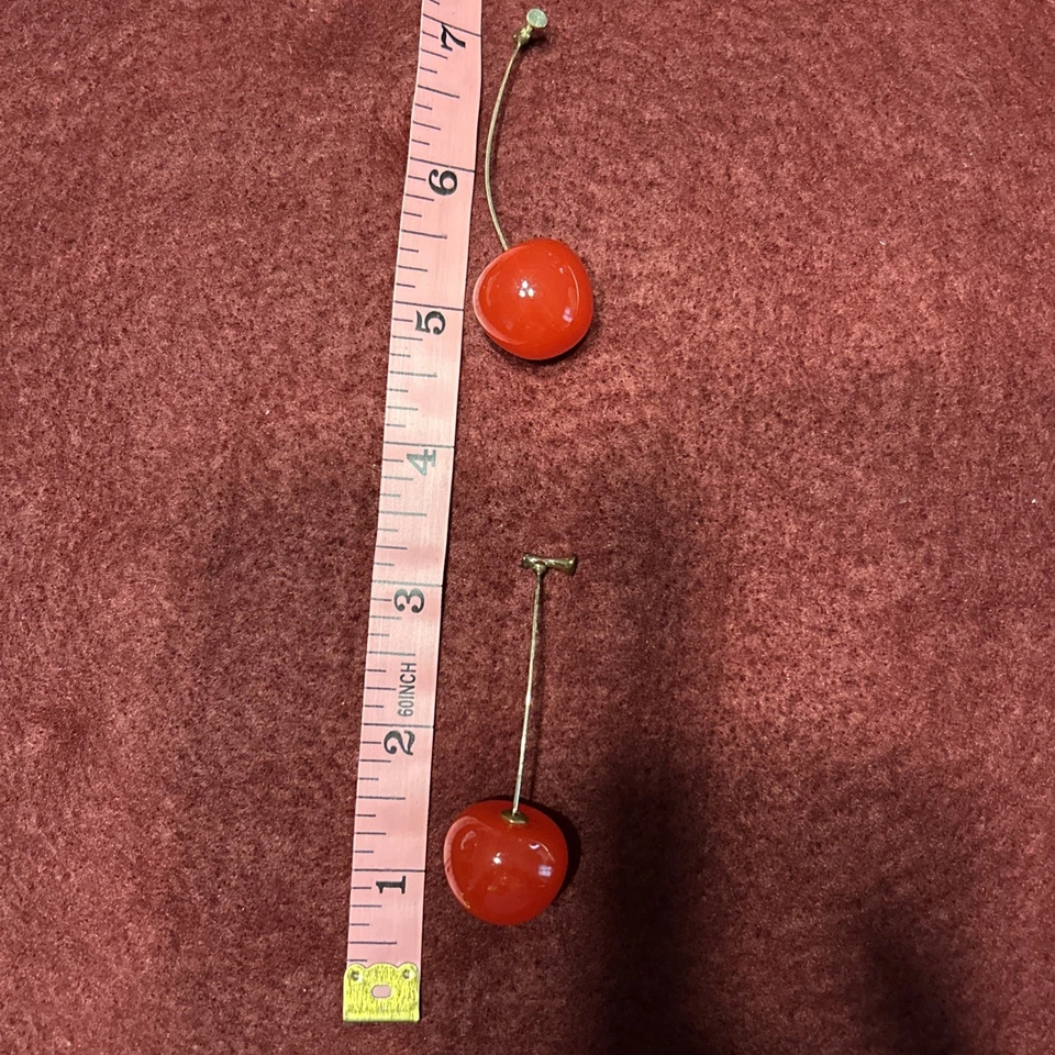 Brincos de gota de cereja - Imagem 3 de 3