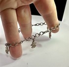 ANTIQUE STERLING SILVER BOZO THE CLOWN WONDERFUL CHARM BRACELET — photo 1
